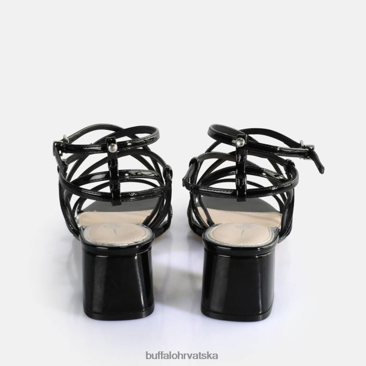 crno Buffalo veganske sandale na petu lilly cage |sandale TDD6T288